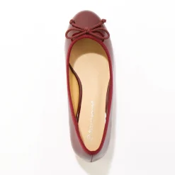 Feestelijke Schoenen|Ballerina's<Blancheporte Platte muiltjes in leer - zwart bordeaux