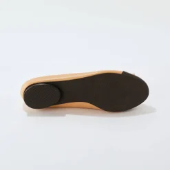 Ballerina's|Schoenen<Blancheporte Platte, tweekleurige ballerina's ecru / zwart