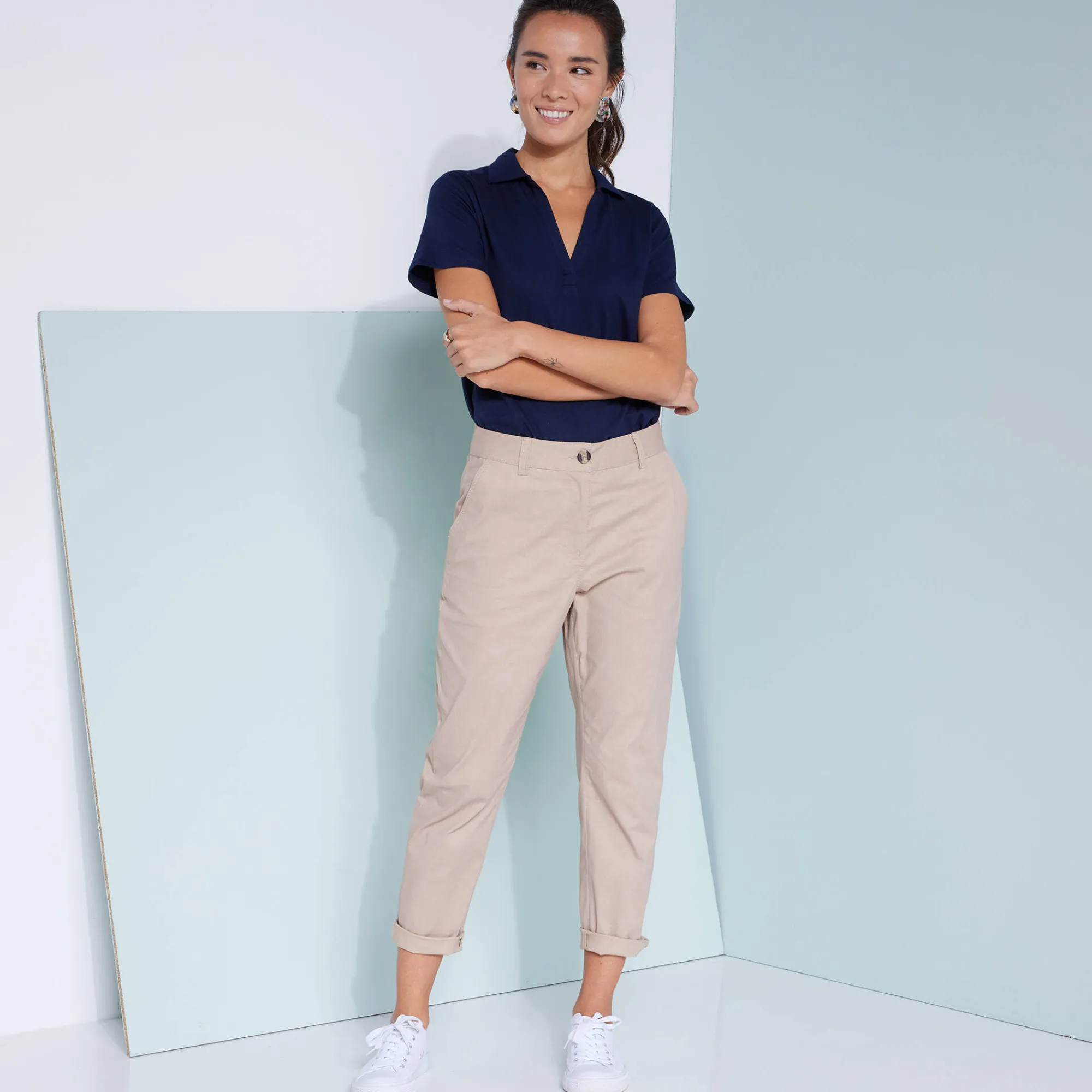 T-Shirt En Topje<Blancheporte Polo met korte mouwen in jerseytricot marine