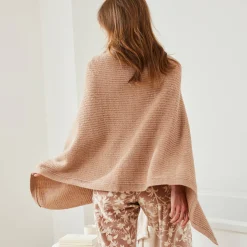 Peignoir En Kamerjas<Blancheporte Poncho in tricot chiné beige