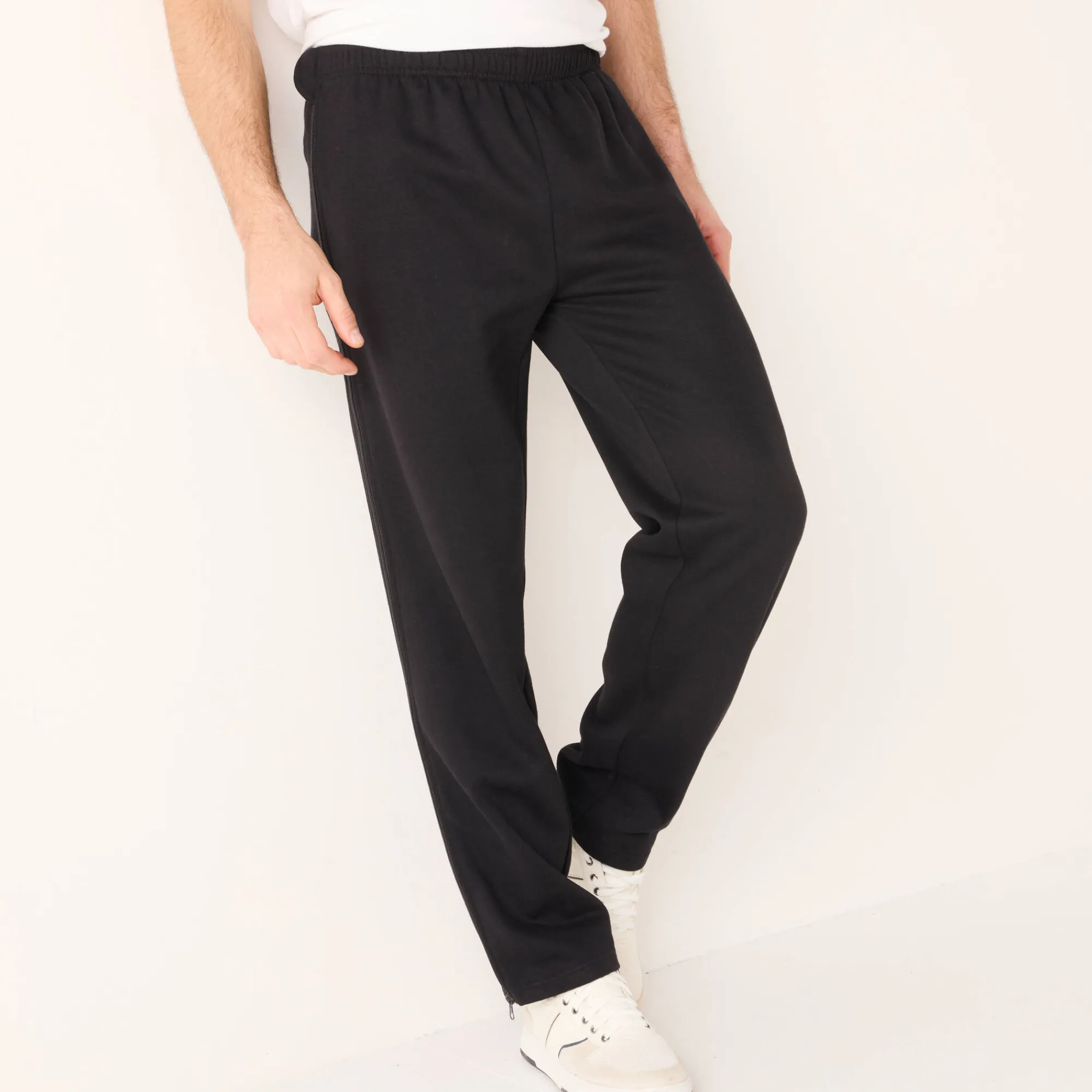 Broek<Blancheporte Praktische joggingbroek, ritsen opzij zwart
