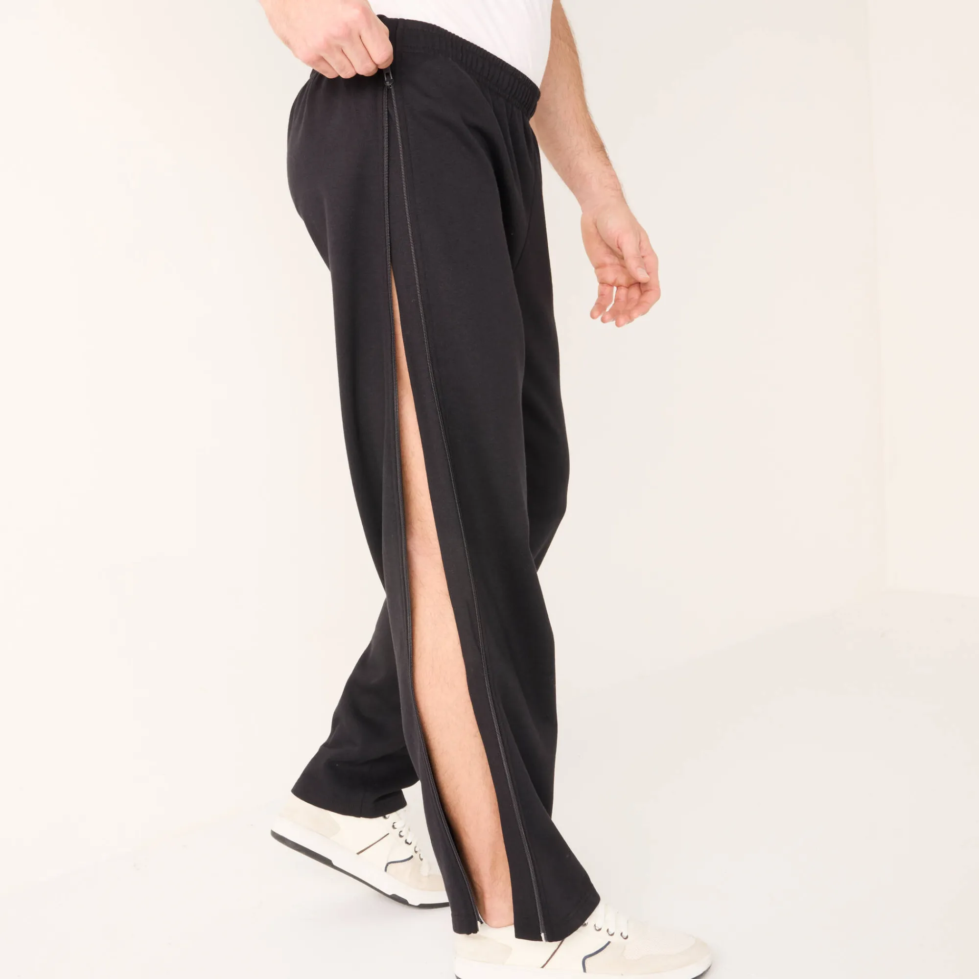 Broek<Blancheporte Praktische joggingbroek, ritsen opzij zwart