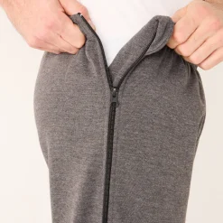 Broek<Blancheporte Praktische joggingbroek, ritsen opzij antraciet