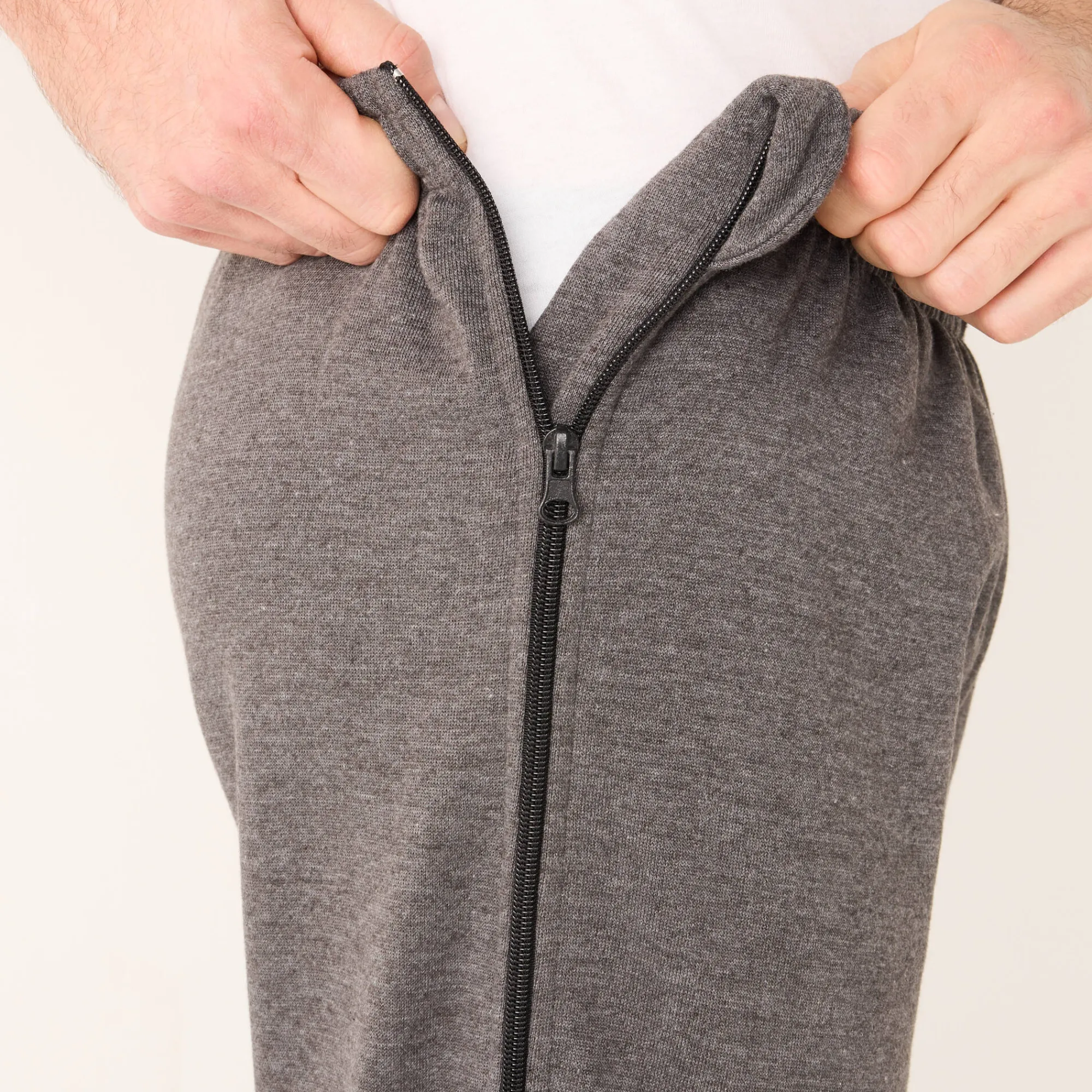 Broek<Blancheporte Praktische joggingbroek, ritsen opzij antraciet