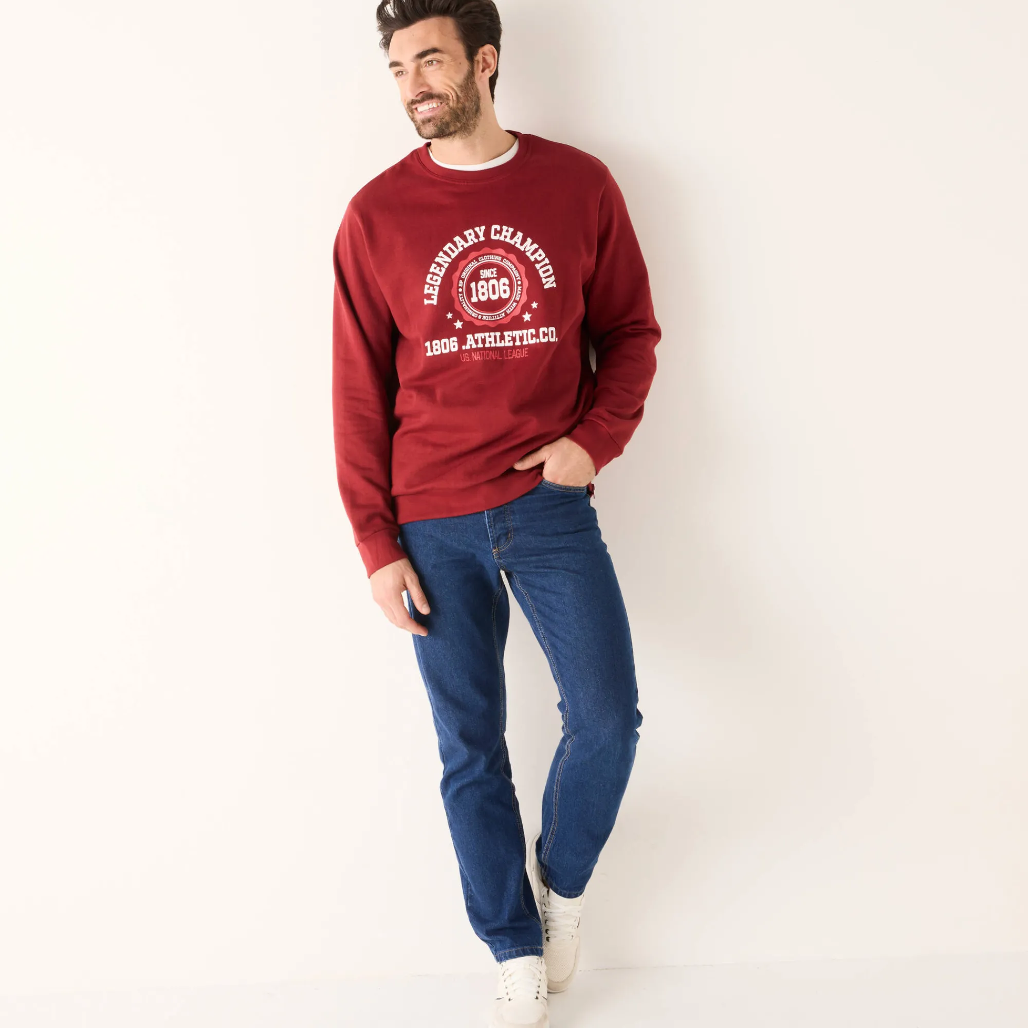 Sweater|Trui En Vest<Blancheporte Praktische sweater met ronde hals, met ritsen opzij rood