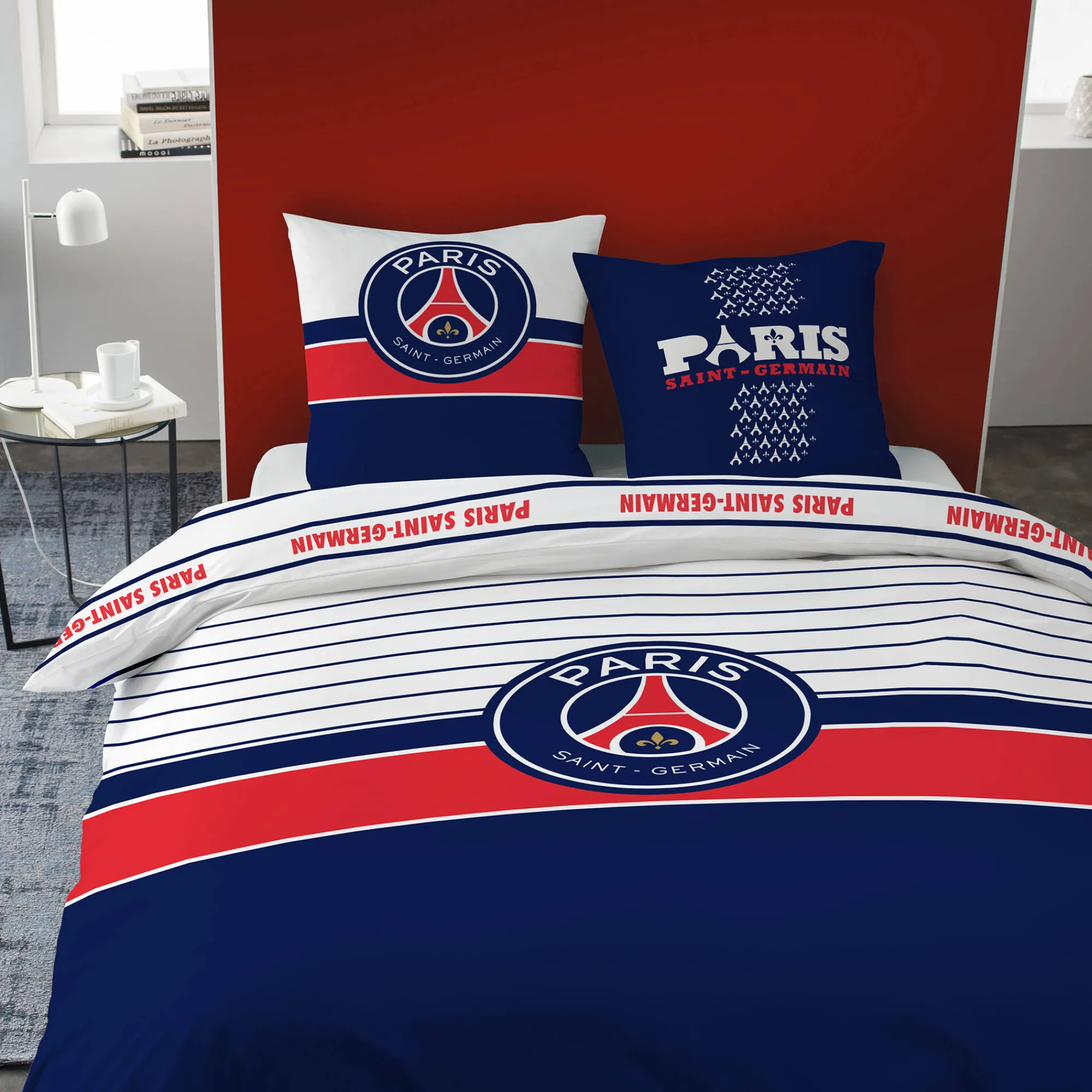 Bedlinnenset Kids|Delige Bedlinnenset<PSG katoenen beddengoed set marine