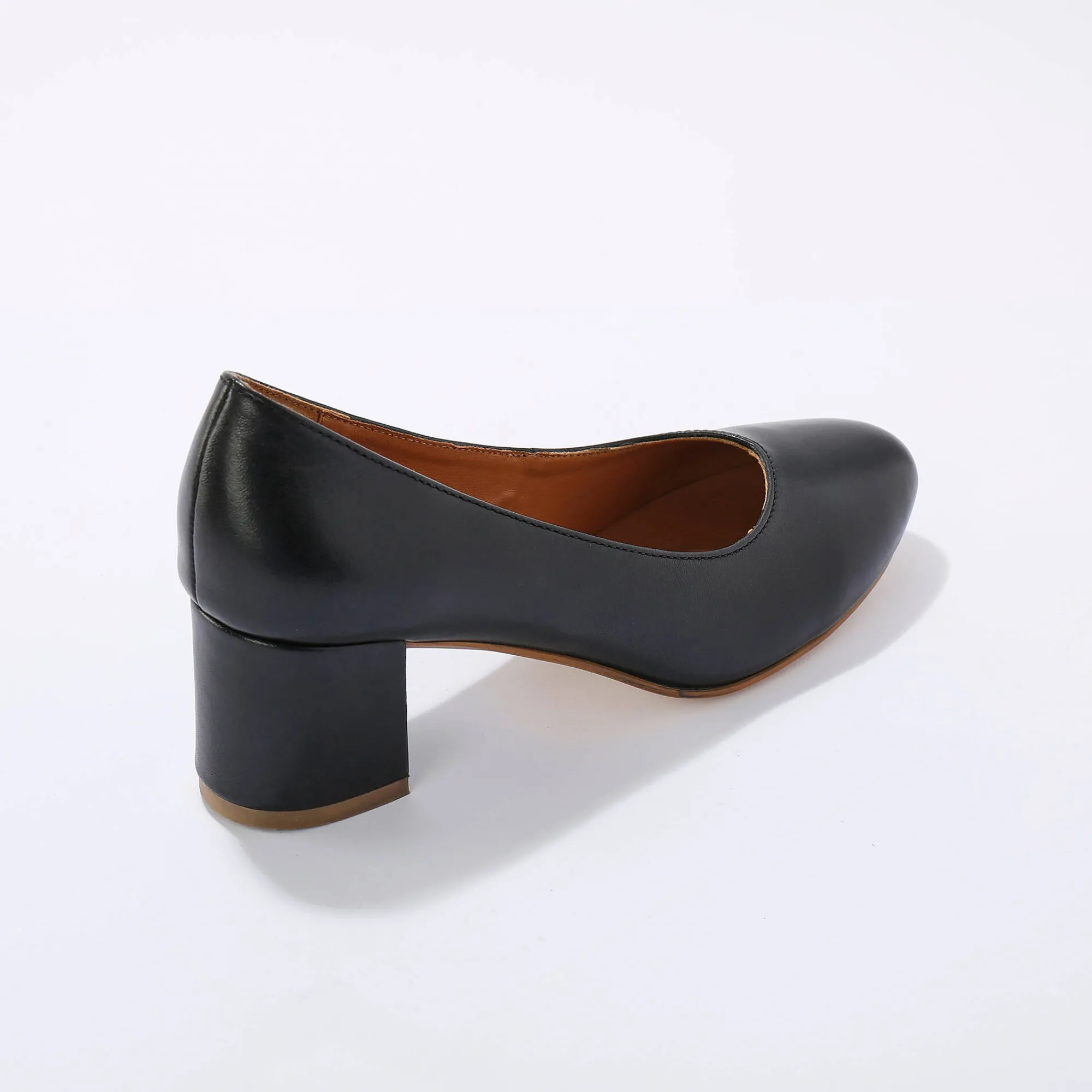 Feestelijke Schoenen|Pumps<Blancheporte Pumps in glad leer met ronde neus zwart