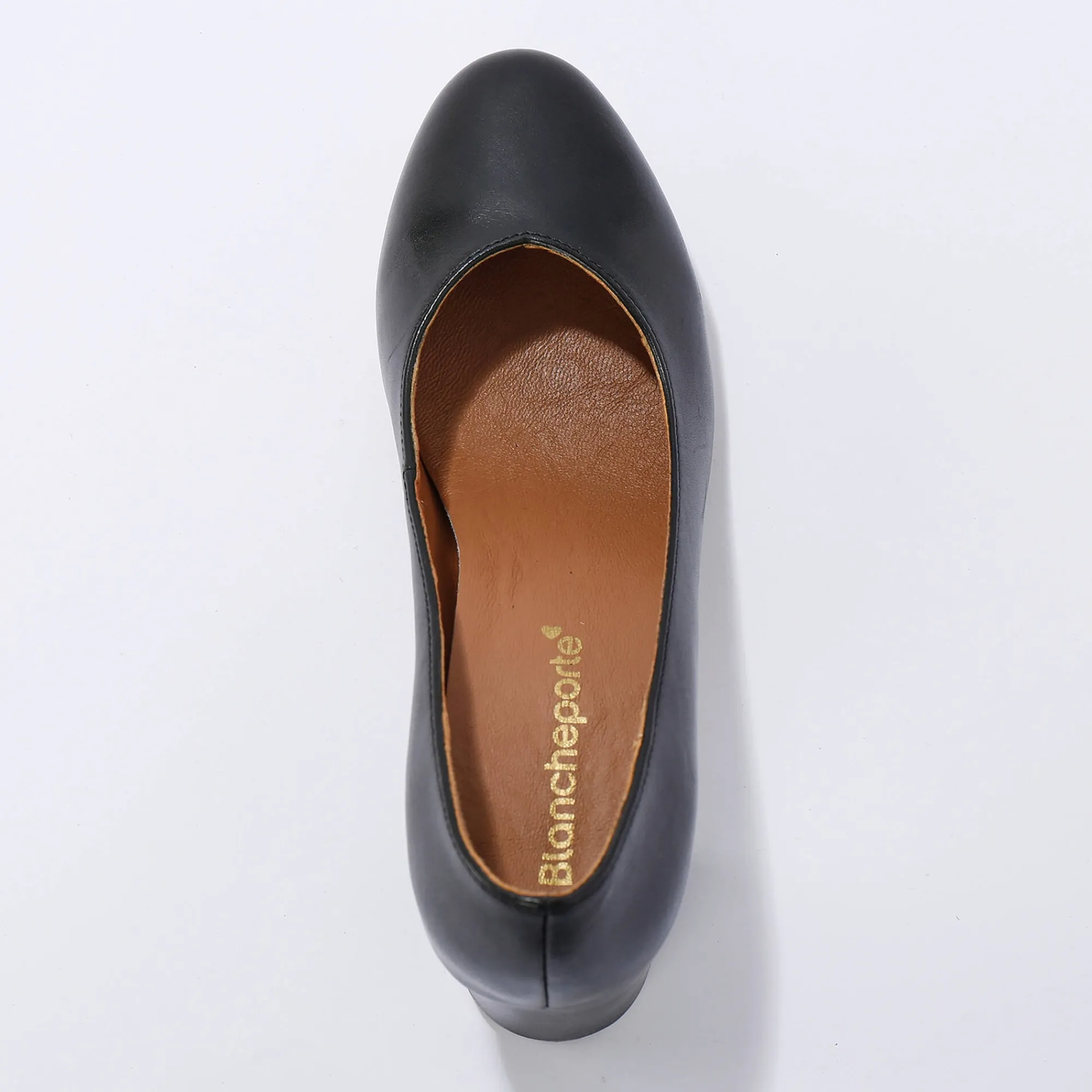 Feestelijke Schoenen|Pumps<Blancheporte Pumps in glad leer met ronde neus zwart
