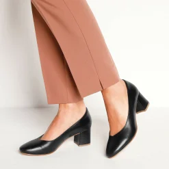 Feestelijke Schoenen|Pumps<Blancheporte Pumps in glad leer met ronde neus zwart