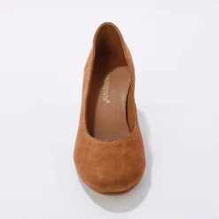 Feestelijke Schoenen|Pumps<Blancheporte Pumps in splitleer met afgeronde neus karamel