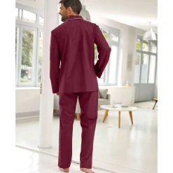 Pyjama En Kamerjas<Blancheporte Pyjama in effen popeline van polyester/katoen bordeaux