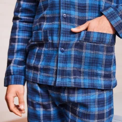 Pyjama En Kamerjas<Blancheporte Pyjama in geruit flanel blauw