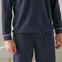 Pyjama En Kamerjas<Blancheporte Pyjama in katoen met contrasterende biesjes marine