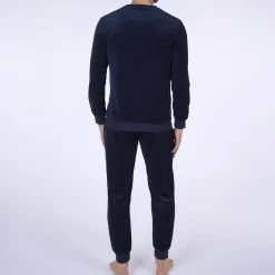 Pyjama En Kamerjas<Daniel HECHTER Pyjama in velours blauw / marine