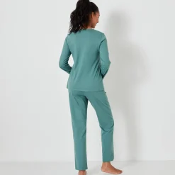 Pyjama<Blancheporte Pyjama met hartjesprint kaki