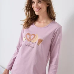 Pyjama<Blancheporte Pyjama met lange mouwen en "pause vitaminée" print parma