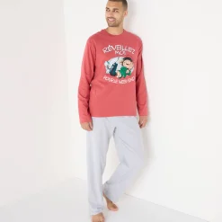 Pyjama En Kamerjas<Blancheporte Pyjama met lange mouwen Guust Flater rood / grijs