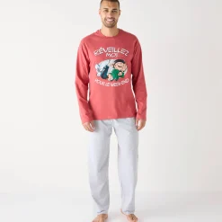 Pyjama En Kamerjas<Blancheporte Pyjama met lange mouwen Guust Flater rood / grijs