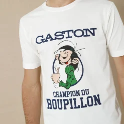Pyjama En Kamerjas<Blancheporte Pyjama met ronde hals, Gaston Lagaffe® ecru / marine