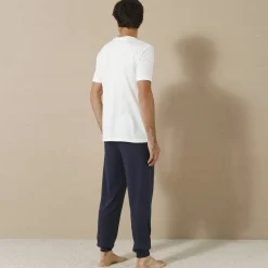 Pyjama En Kamerjas<Blancheporte Pyjama met ronde hals, Gaston Lagaffe® ecru / marine