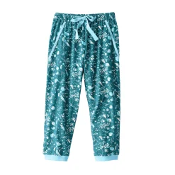 Pyjama<Blancheporte 7/8-pyjamabroek - groen met bloemenprint smaragd