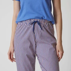Pyjama<Blancheporte 3/4-pyjamabroek in katoen met strepenprint marine