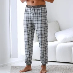 Pyjama En Kamerjas<Blancheporte Pyjamabroek met aangetrokken pijponderkanten - set van 2 blauw geruit