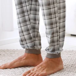 Pyjama En Kamerjas<Blancheporte Pyjamabroek met aangetrokken pijponderkanten - set van 2 blauw geruit