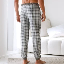Pyjama En Kamerjas<Blancheporte Pyjamabroek met aangetrokken pijponderkanten - set van 2 blauw geruit