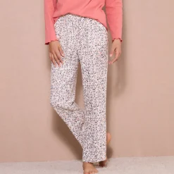 Pyjama<Blancheporte Pyjamabroek met bloemenprint ecru / grijs