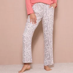 Pyjama<Blancheporte Pyjamabroek met bloemenprint ecru / grijs