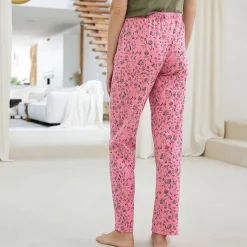 Pyjama<Blancheporte Pyjamabroek met bloemenprint "Bohème" Indisch roze / kaki