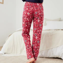Pyjama<Blancheporte Pyjamabroek met bloemenprint rood / marine