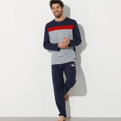 Pyjama En Kamerjas<Blancheporte Pyjamabroek met geplaatste print, blauw marine