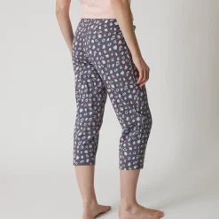 Pyjama<Blancheporte 3/4-pyjamabroek met print "Beautiful" antracietgrijs