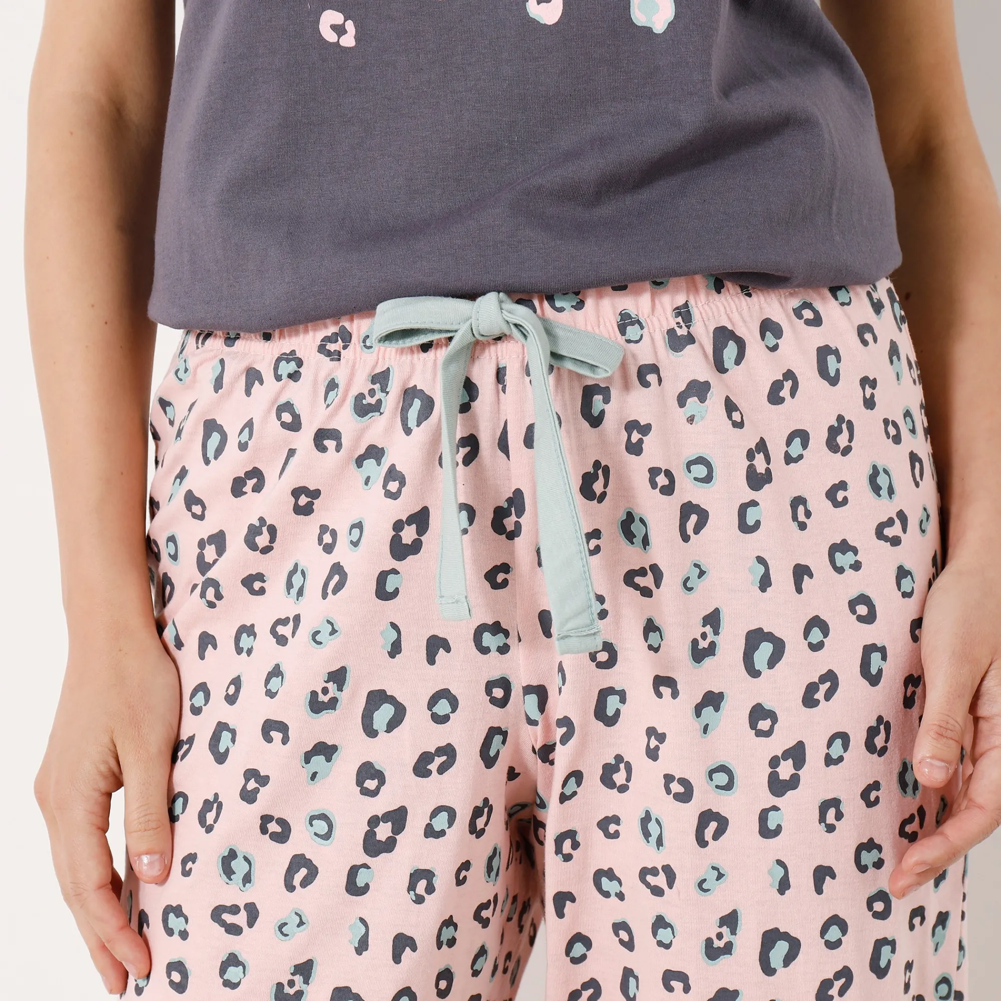 Pyjama<Blancheporte 3/4-pyjamabroek met print "Beautiful" roze