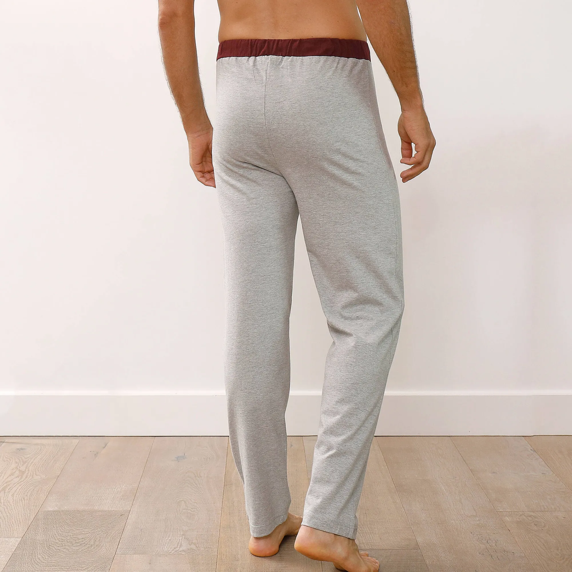Pyjama En Kamerjas<Blancheporte Pyjamabroek met rechte pijpen - set van 2 grijs + bordeaux