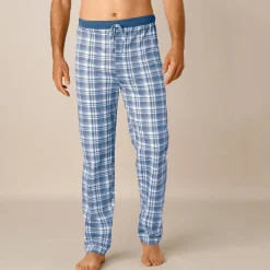 Pyjama En Kamerjas<Blancheporte Pyjamabroek met rechte pijpen - set van 2 blauw geruit / grijs geruit