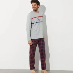 Pyjama En Kamerjas<Blancheporte Pyjamabroek met ruitjesprint marine / rood