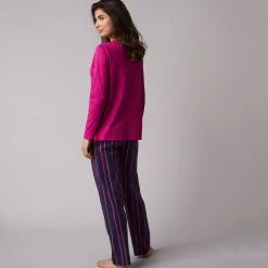 Pyjama<Blancheporte Pyjamabroek met strepenprint Estrella - katoen marine