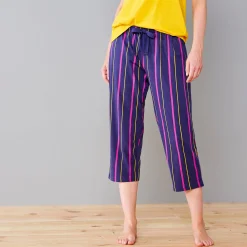 Pyjama<Blancheporte 3/4-pyjamabroek met strepenprint Estrella - katoen marine