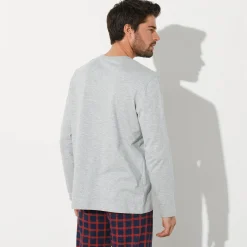 Pyjama En Kamerjas<Blancheporte Pyjamashirt in polykatoen met lange mouwen chiné grijs