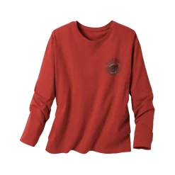 Pyjama En Kamerjas<Blancheporte Pyjamashirt met borstprint en lange mouwen roestbruin