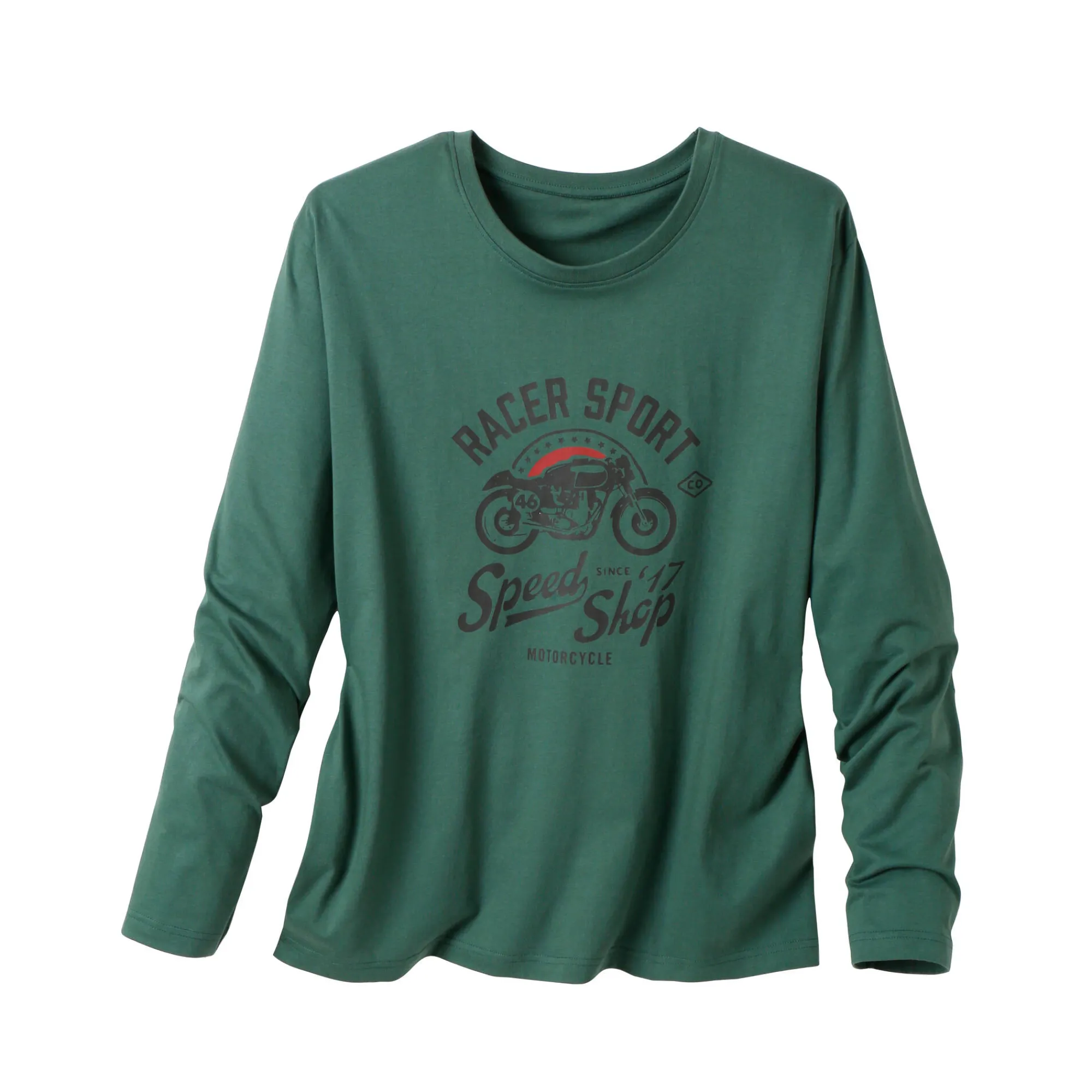 Pyjama En Kamerjas<Blancheporte Pyjamashirt met geplaatste print en lange mouwen donkergroen
