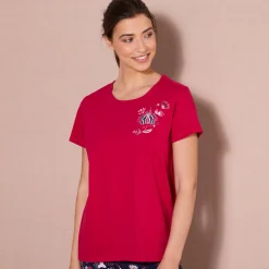 Pyjama<Blancheporte Pyjamashirt met korte mouwen rood