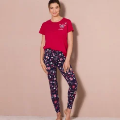 Pyjama<Blancheporte Pyjamashirt met korte mouwen rood