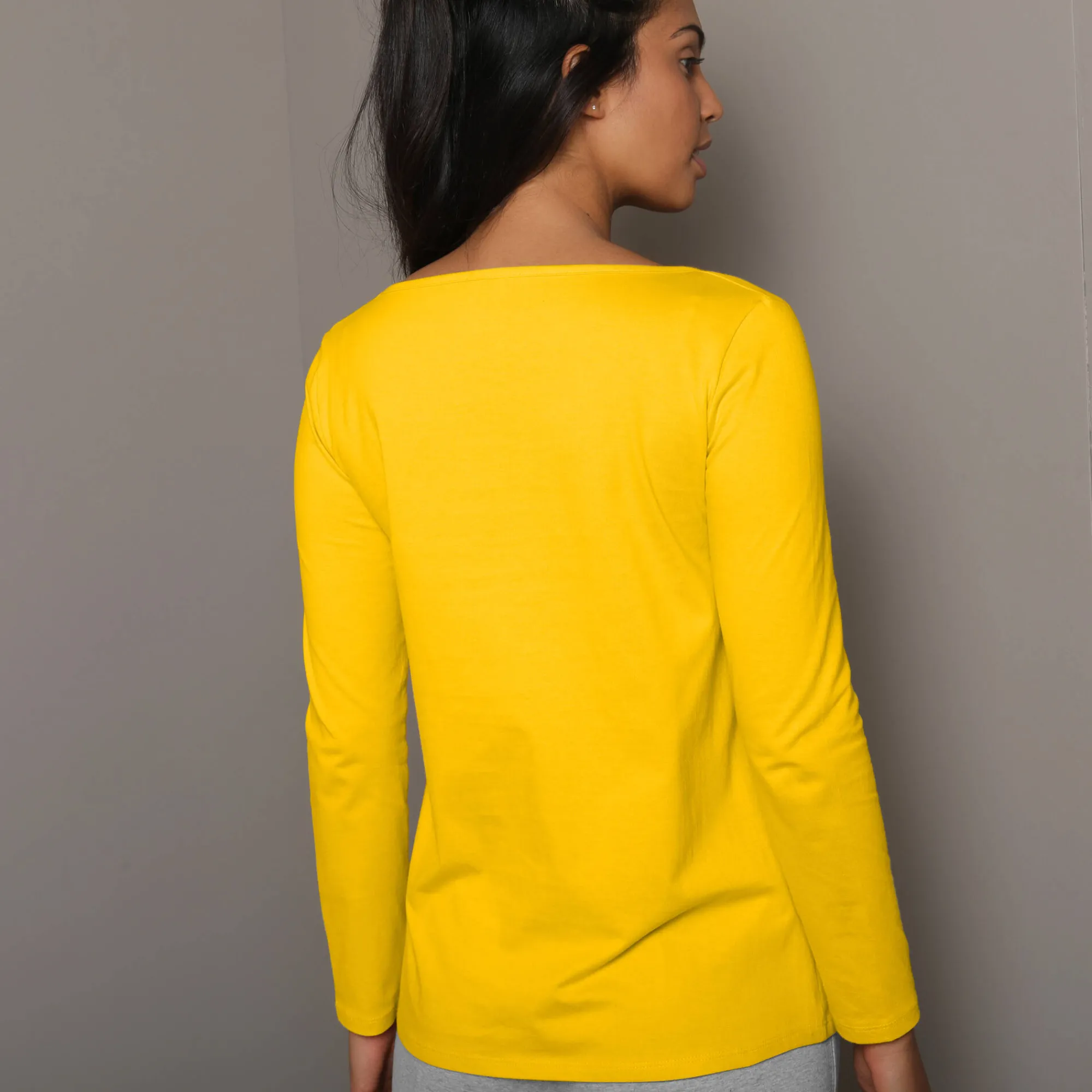 Pyjama<Blancheporte Pyjamashirt met lange mouwen en print Estrella geel