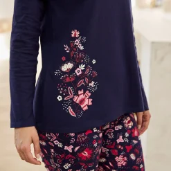 Pyjama<Blancheporte Pyjamashirt met lange mouwen marine