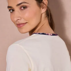 Pyjama<Blancheporte Pyjamashirt met lange mouwen ecru