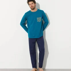 Pyjama En Kamerjas<Blancheporte Pyjamashirt met lange mouwen eendenblauw